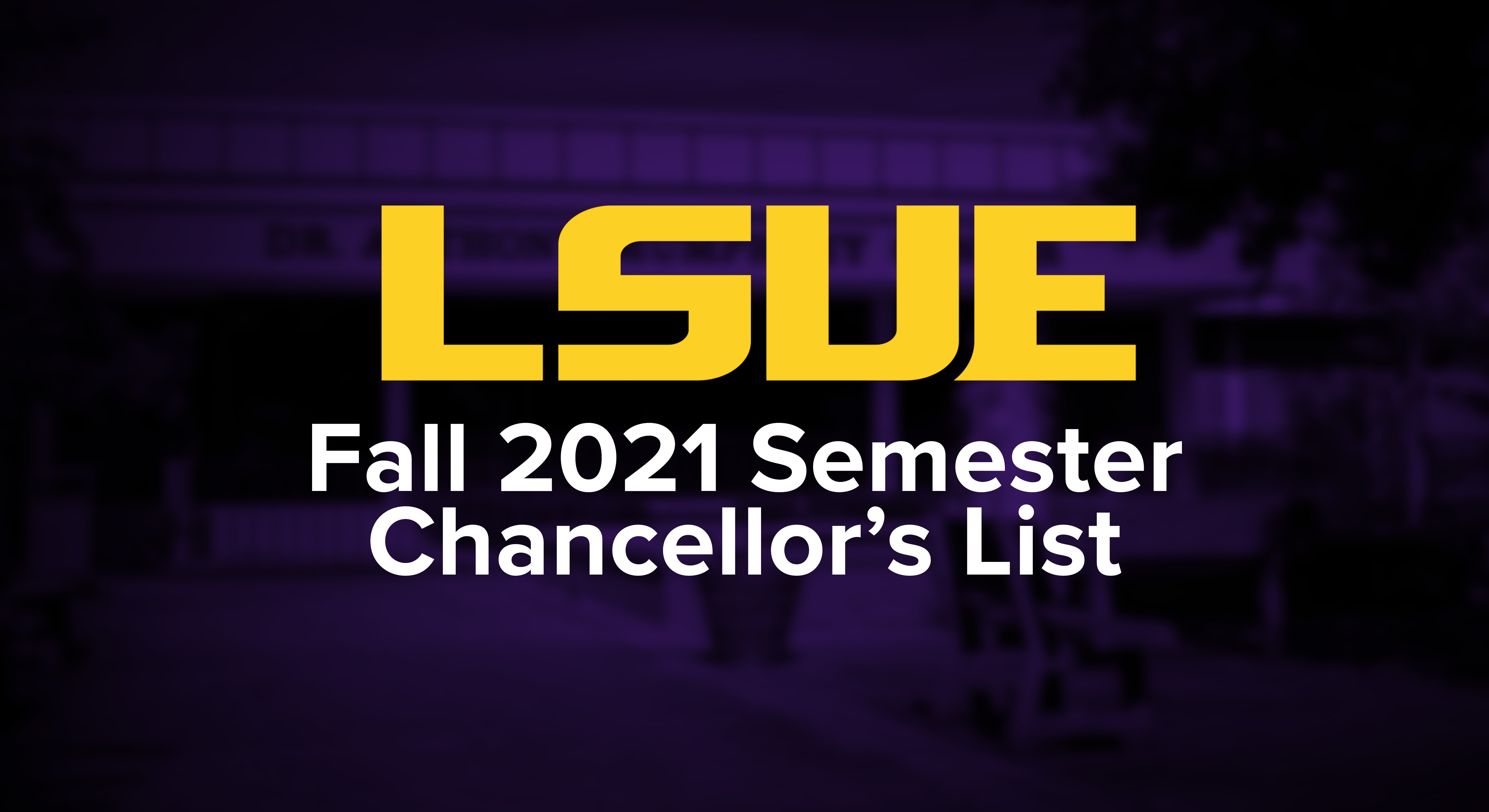 Chancellor's List Fall 2021